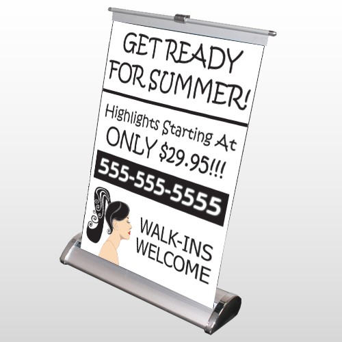 Pretty Girl Hair 290 Retractable Counter Top Stand