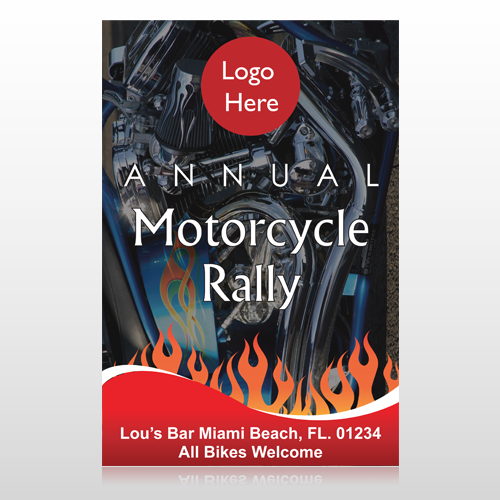 Motorcycle Flame 107 Custom Sign