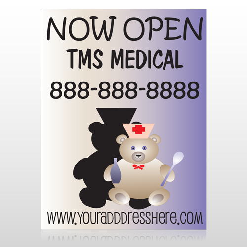 Nurse Bear 504 Custom Sign