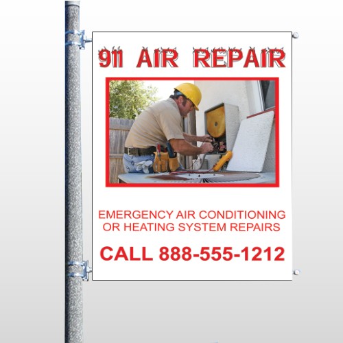 AC Repair 251 Pole Banner