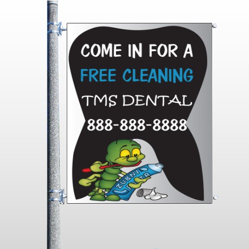 Brushing Germ 502 Pole Banner
