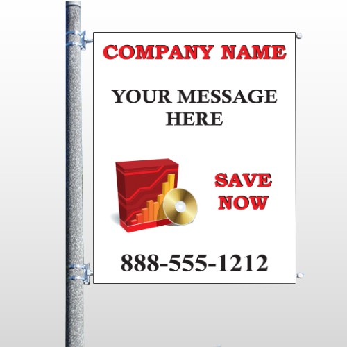 CD  And Graph 147 Pole Banner