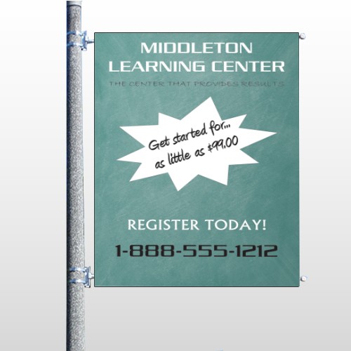 Chalk Board 157 Pole Banner