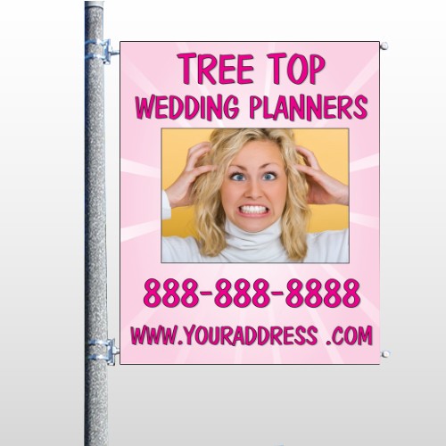 Crazy Wedding 411 Pole Banner