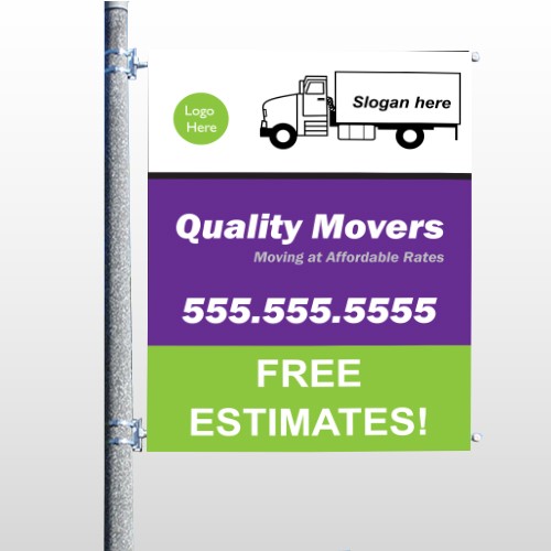 Moving Truck 293 Pole Banner