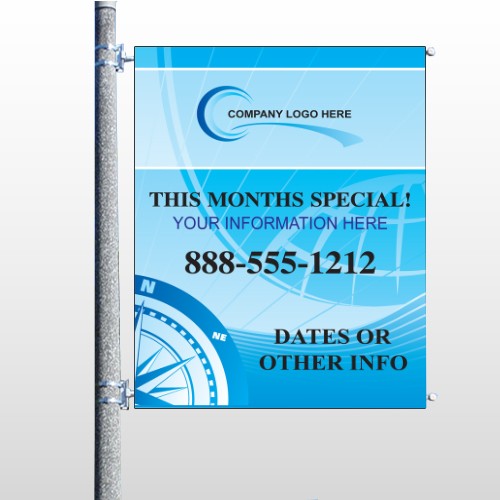 North Compass 148 Pole Banner 