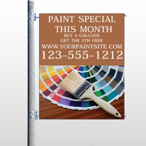 Paint Brushes 256 Pole Banner