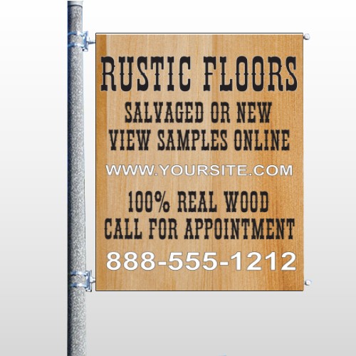 Wood Panel 248 Pole Banner