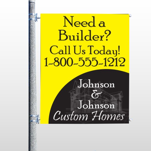 Yellow House Plan 216 Pole Banner