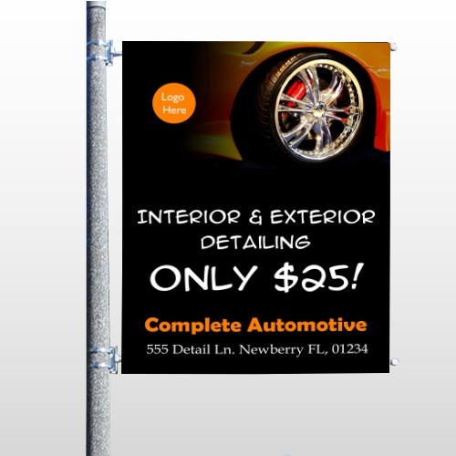 Detailing Services 115 Pole Banner