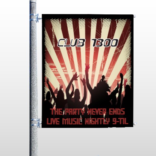 Night Club 523 Pole Banner