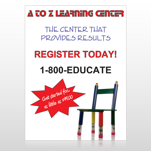 Pencil Chair 159 Custom Sign