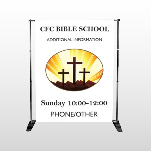 3 Crosses 149 Pocket Banner Stand
