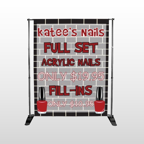 Acrylic Nails 292 Pocket Banner Stand