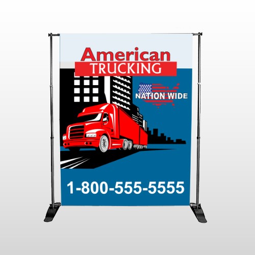 American Truck 295 Pocket Banner Stand