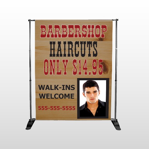 Barbershop Cuts 287 Pocket Banner Stand