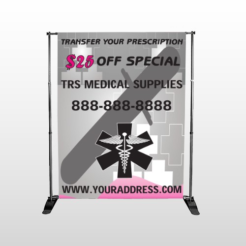 Caduceus Med 503 Pocket Banner Stand