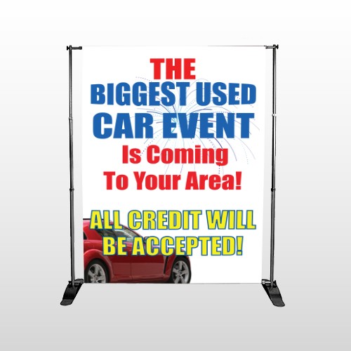 Fireworks Car 111 Pocket Banner Stand