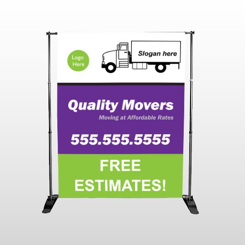 Moving Truck 293 Pocket Banner Stand