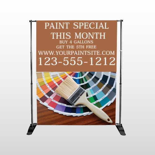 Paint Brushes 256 Pocket Banner Stand