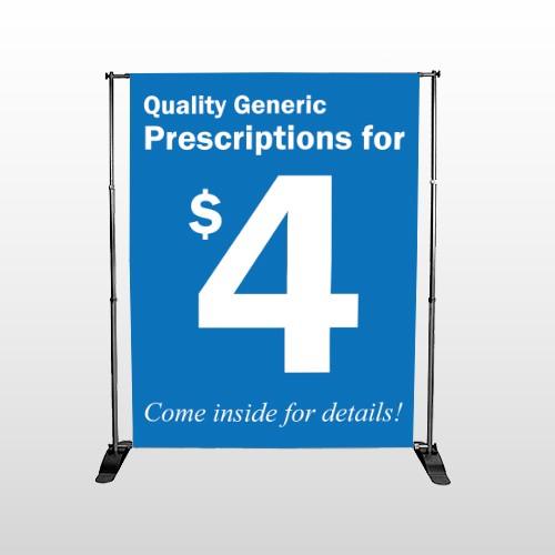 Pharmacy 334 Pocket Banner Stand