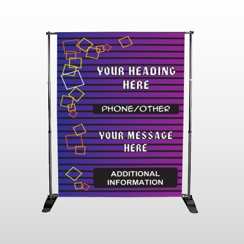 Purple Stripes 142 Pocket Banner Stand