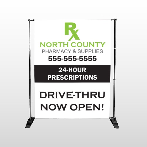 RX North County 105 Pocket Banner Stand