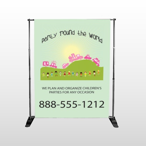 World Party Plan 520 Pocket Banner Stand