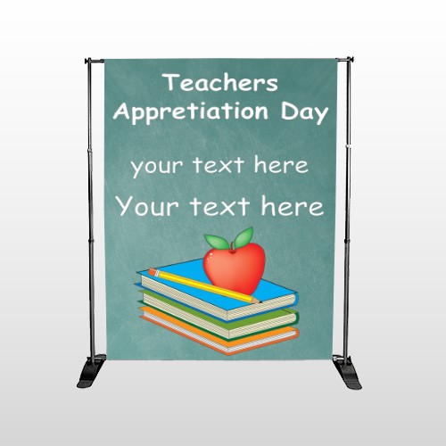 Apple Books Pencil 07 Pocket Banner Stand