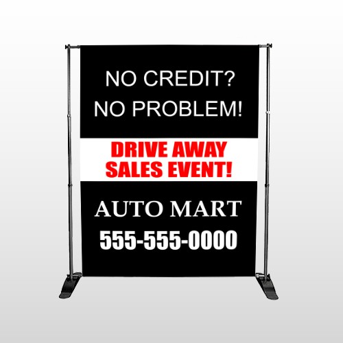 Auto Mart 114 Pocket Banner Stand