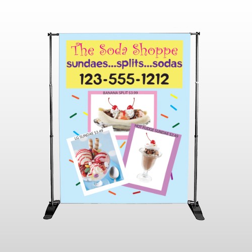 Ice Cream 374 Pocket Banner Stand