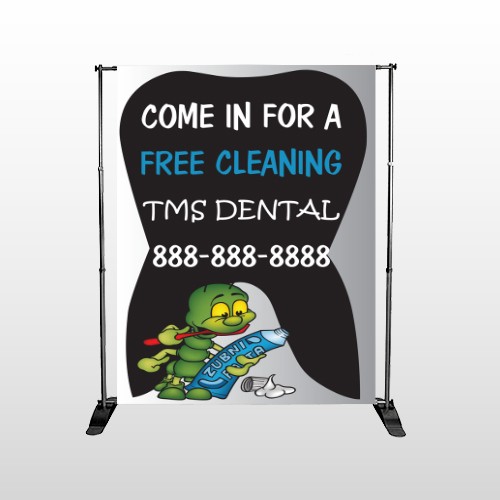 Brushing Germ 502 Pocket Banner Stand
