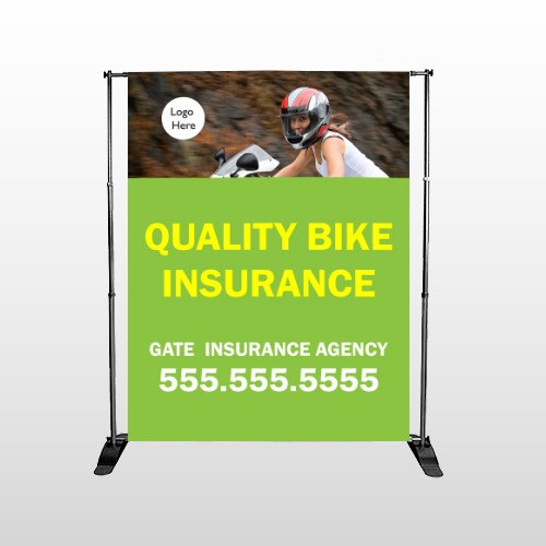 Bike Insurance 110 Pocket Banner Stand