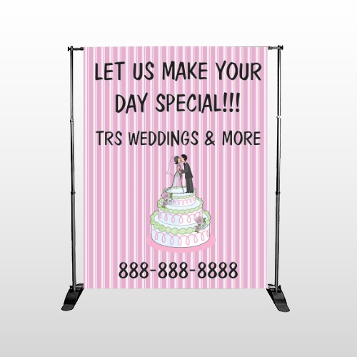 Cake Topper 412 Pocket Banner Stand