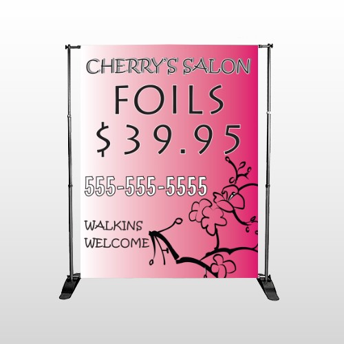 Cherry Salon 288 Pocket Banner Stand
