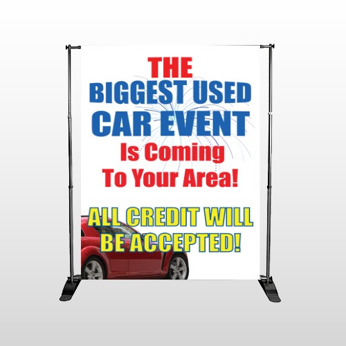 Fireworks Car 111 Pocket Banner Stand
