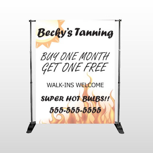 Flaming Sun Tan 298 Pocket Banner Stand