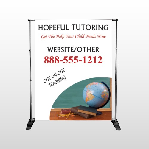 Globe Chalk 158 Pocket Banner Stand