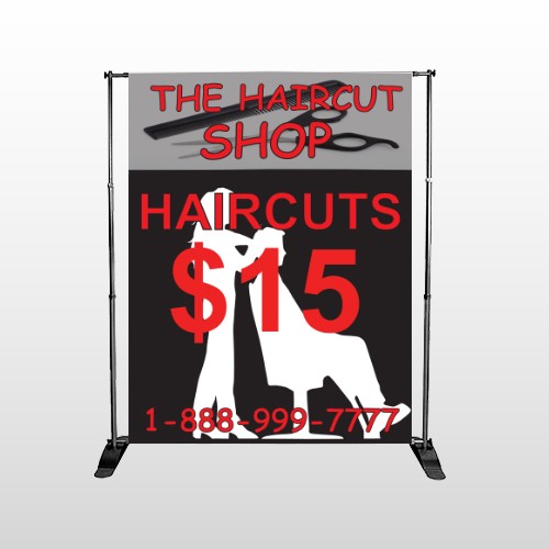 Haircut Scissor 644 Pocket Banner Stand