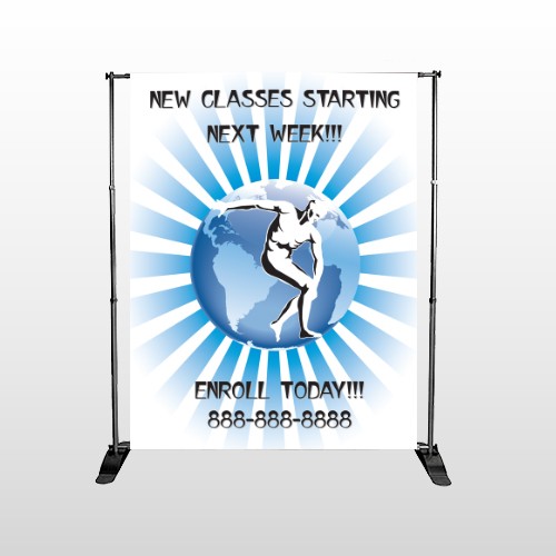 Man On Earth 406 Pocket Banner Stand