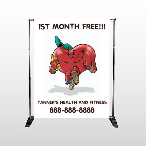 Running Heart 401 Pocket Banner Stand
