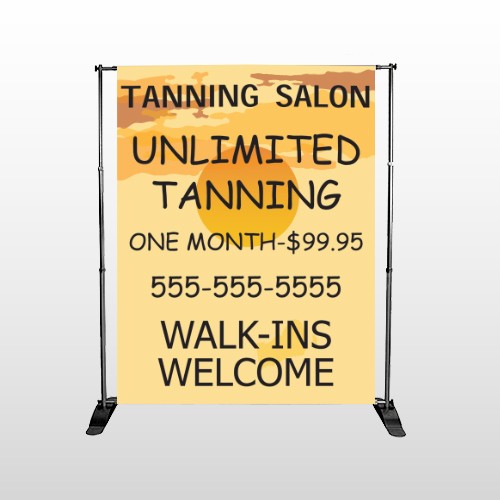 Tanning Sun 296 Pocket Banner Stand