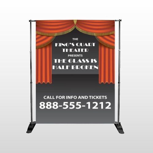 Theatre Curtains 521 Pocket Banner Stand