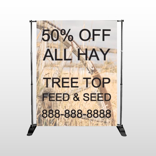 Wood Wheel 413 Pocket Banner Stand