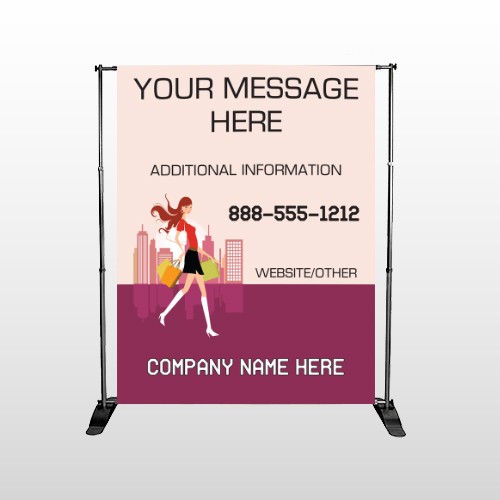 Fashion Shopping 179 Pocket Banner Stand