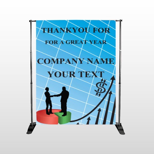 Pie Graph Arrows 05 Pocket Banner Stand