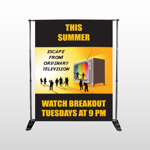 Television 525 Pocket Banner Stand