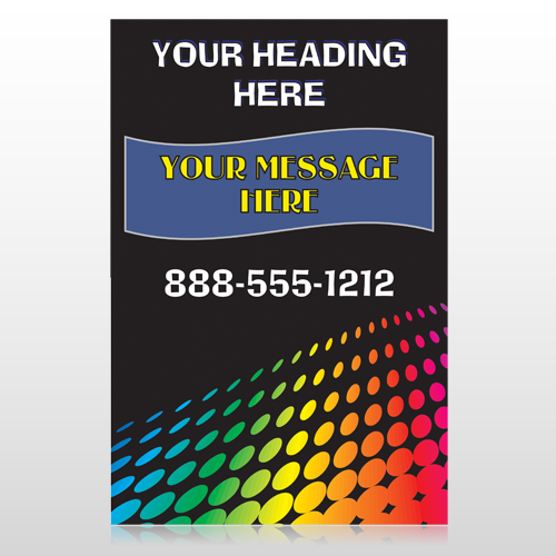 Rainbow Dots 143 Custom Sign