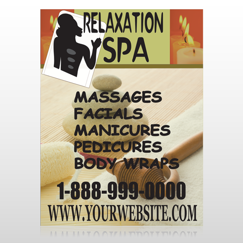 Relaxation Spa 640 Custom Sign