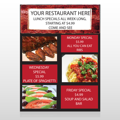 Restaurant Specials 370 Custom Decal